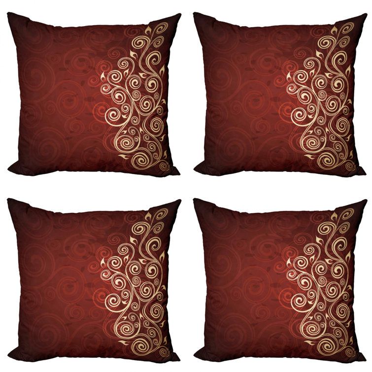 East Urban Home Ambesonne Burgundy Decorative Throw Pillow